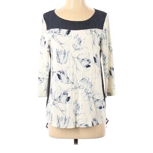Anthropologie Leifsdottir High Low Watercolor Silk Tunic - Size Small